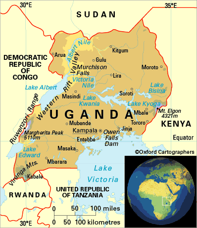 uganda map